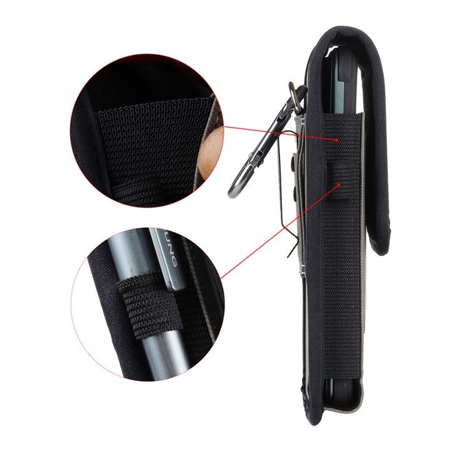 Universelles Etui mit Gürtelclip & RFID Blocking - für 5.5 - 6.7 Zoll Smartphones - grau