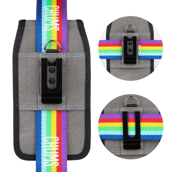 Universelles Etui mit Gürtelclip & RFID Blocking - für 5.5 - 6.7 Zoll Smartphones - grau