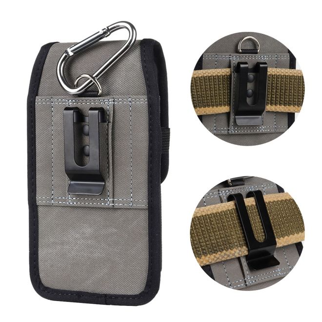 Universelles Etui mit Gürtelclip & RFID Blocking - für 6.0 - 7.0 Zoll Smartphones - grau
