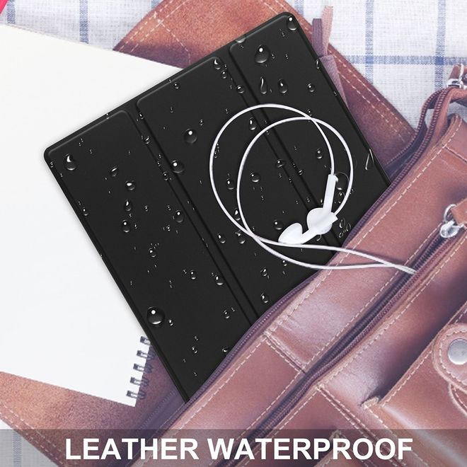 Samsung Galaxy Tab A8 (2021) Leder Hülle - dreifach faltbar - schwarz