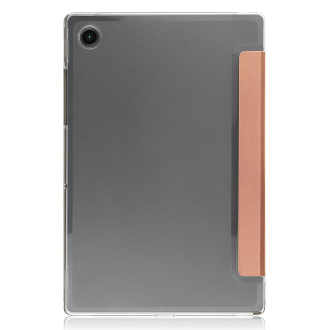 Samsung Galaxy Tab A8 (2021) Leder Hülle - dreifach faltbar - rosegold