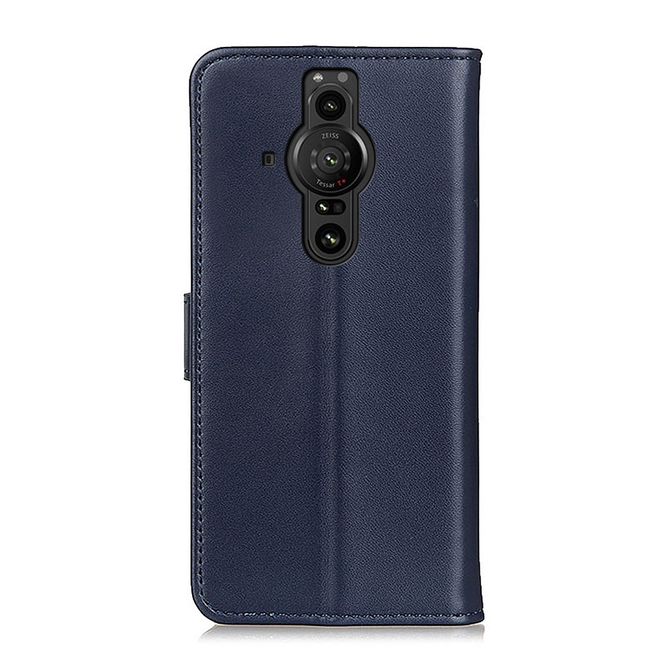 Sony Xperia Pro-I Handy Hülle - Classic II Leder Bookcover Series - blau