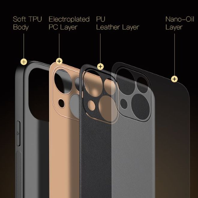 Dux Ducis - iPhone 13 Hülle - Edles Hardcase - Yolo Series - schwarz