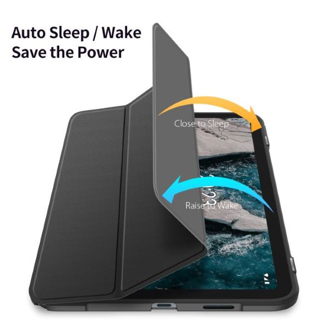 Dux Ducis - Nokia T20 Hülle - Leder Bookcover - Toby Series - schwarz