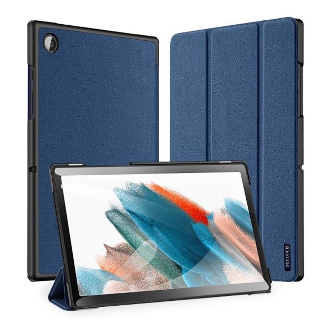 Dux Ducis - Samsung Galaxy Tab A8 (2021) Hülle - Leder Smart Flip Case - Domo Series - blau