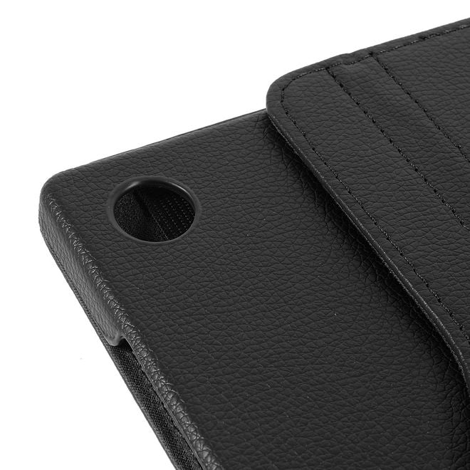 Samsung Galaxy Tab A8 (2021) Hülle - 360° rotierbares Case aus Leder - schwarz