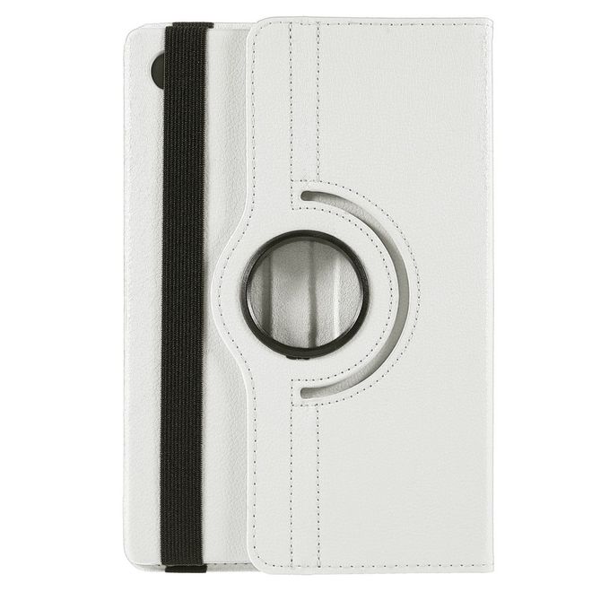 Samsung Galaxy Tab A8 (2021) Hülle - 360° rotierbares Case aus Leder - weiss
