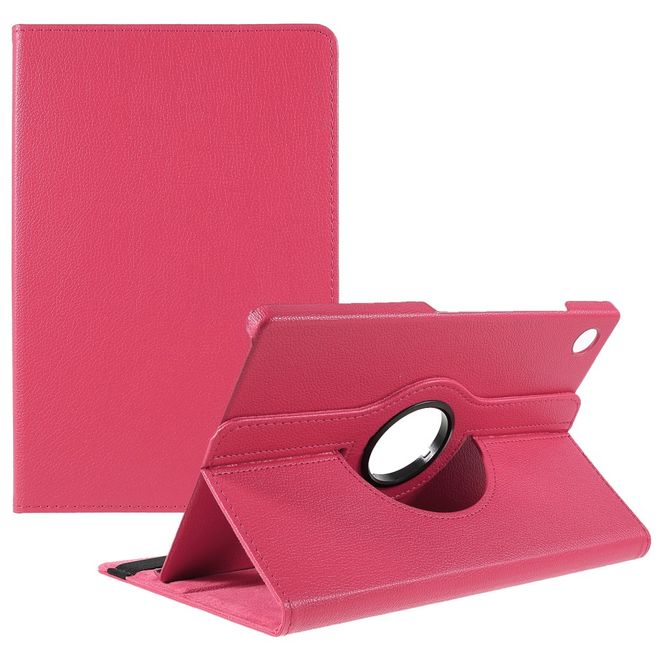 Samsung Galaxy Tab A8 (2021) Hülle - 360° rotierbares Case aus Leder - rosa