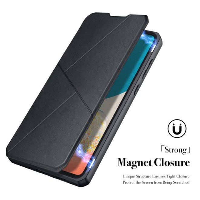 Dux Ducis - Samsung Galaxy A73 5G Hülle - Robustes Handy Bookcover - Skin X Series - schwarz