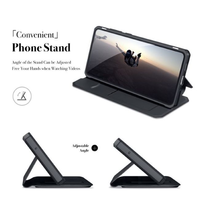 Dux Ducis - Samsung Galaxy A73 5G Hülle - Robustes Handy Bookcover - Skin X Series - schwarz