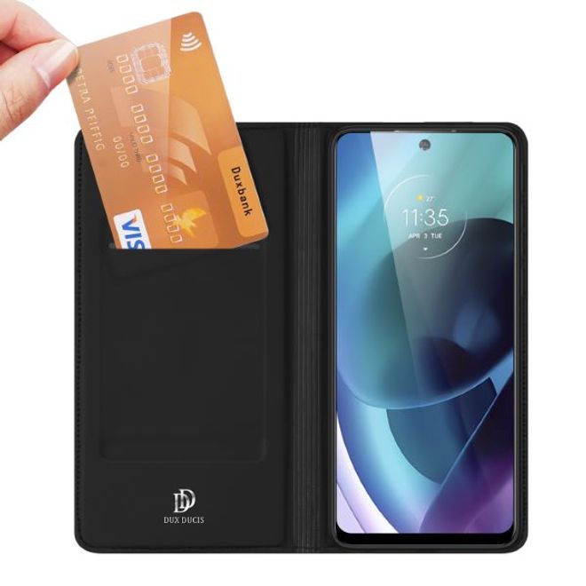 Dux Ducis - Motorola Moto G71 5G Hülle - Handy Bookcover - Skin Pro Series - schwarz