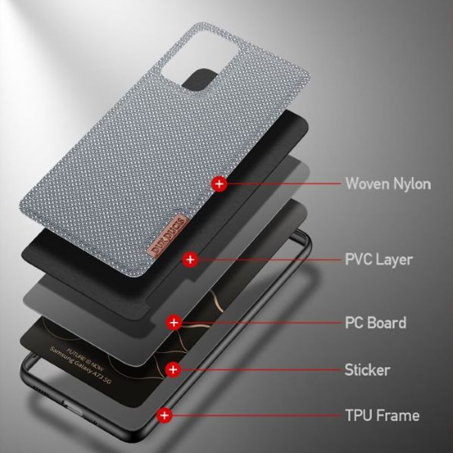 Dux Ducis - Samsung Galaxy A73 5G Hülle - Schickes Hardcase - Fino Series - blau