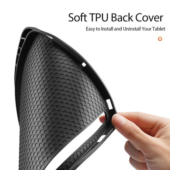 Dux Ducis - Samsung Galaxy Tab S8 / Galaxy Tab S7 Hülle - Leder Smart Flip Case - Domo Series - schwarz