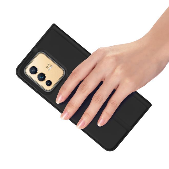 Dux Ducis - vivo V23 5G Hülle - Handy Bookcover - Skin Pro Series - schwarz