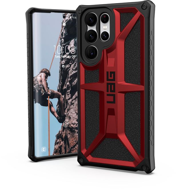 UAG - Samsung Galaxy S22 Ultra Hülle - Robustes Backcover - Monarch Case - crimson
