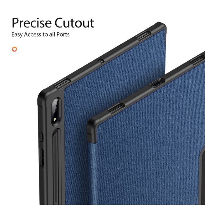Dux Ducis - Samsung Galaxy Tab S8 Ultra Hülle - Leder Smart Flip Case - Domo Series - blau