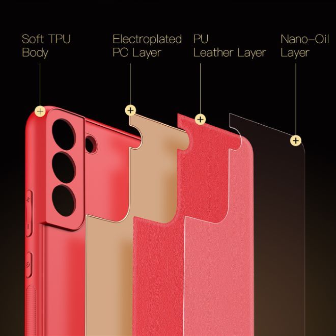 Dux Ducis - Samsung Galaxy S22+ Hülle - Edles Hardcase - Yolo Series - rot