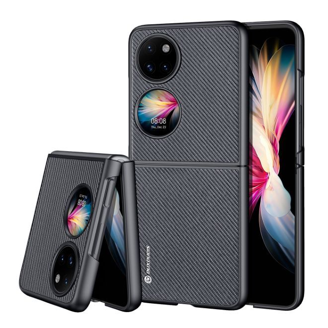 Dux Ducis - Huawei P50 Pocket Hülle - Schickes Hardcase - Fino Series - schwarz