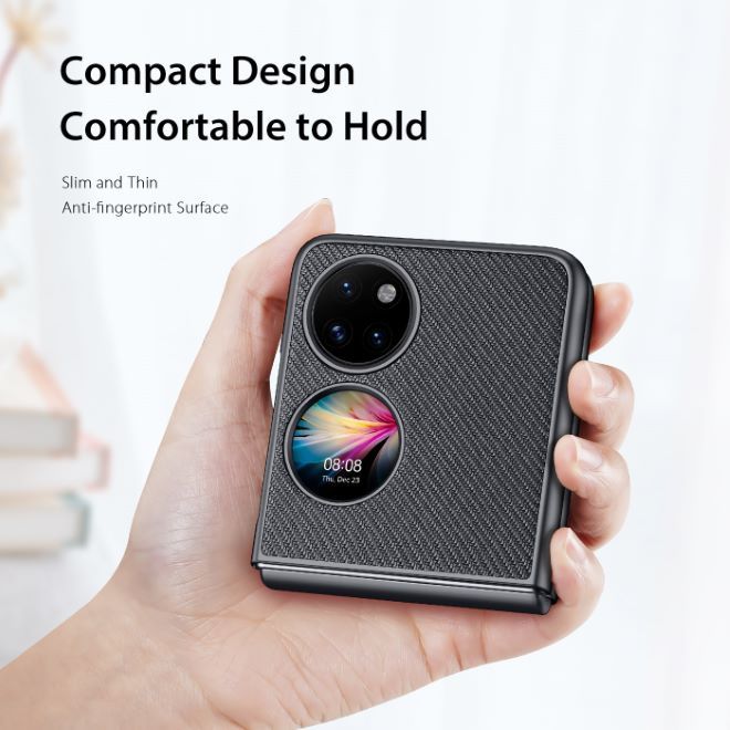 Dux Ducis - Huawei P50 Pocket Hülle - Schickes Hardcase - Fino Series - schwarz