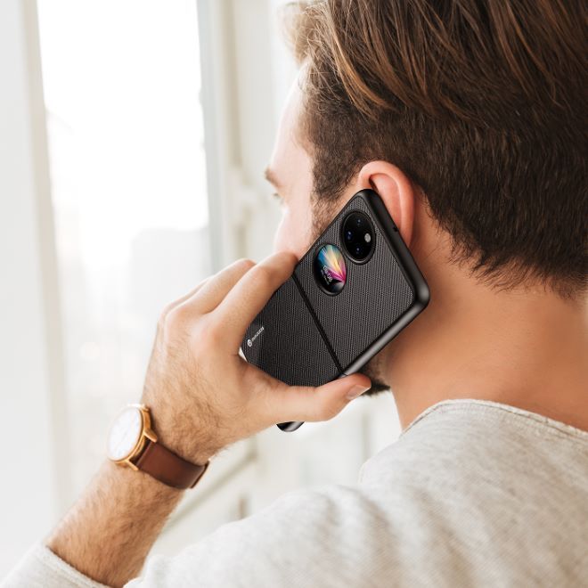 Dux Ducis - Huawei P50 Pocket Hülle - Schickes Hardcase - Fino Series - schwarz