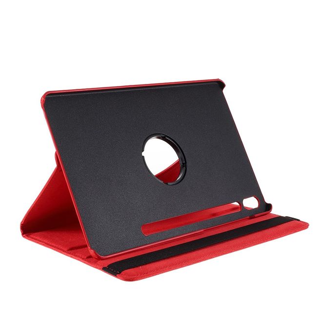 Samsung Galaxy Tab S8+ Hülle - 360° rotierbares Case aus Leder - rot