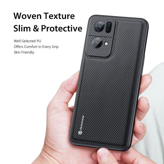 Dux Ducis - Oppo Reno7 Pro 5G Hülle - Schickes Hardcase - Fino Series - schwarz