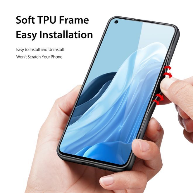 Dux Ducis - Oppo Reno7 Pro 5G Hülle - Schickes Hardcase - Fino Series - blau