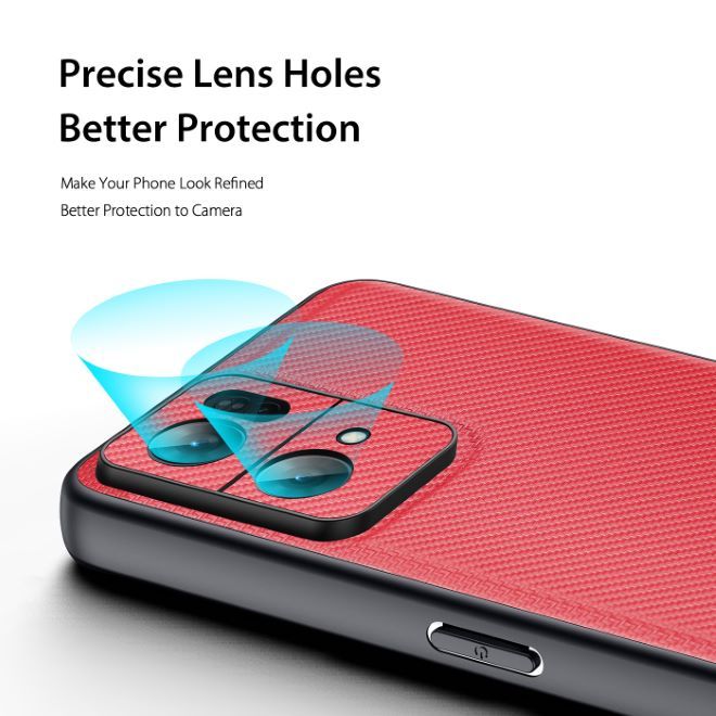 Dux Ducis - Oppo Reno7 Pro 5G Hülle - Schickes Hardcase - Fino Series - rot