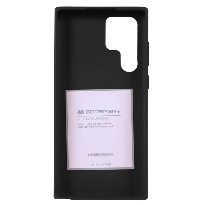 Goospery - Samsung Galaxy S22 Ultra Handy Cover - TPU Soft Case - SF Jelly Series - schwarz