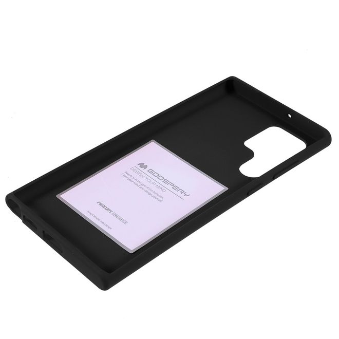 Goospery - Samsung Galaxy S22 Ultra Handy Cover - TPU Soft Case - SF Jelly Series - schwarz