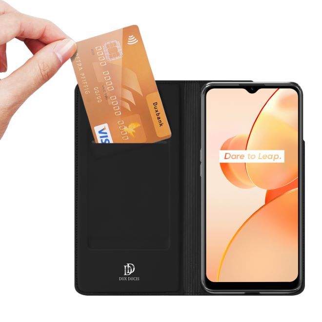 Dux Ducis - Realme C31 Hülle - Handy Bookcover - Skin Pro Series - schwarz