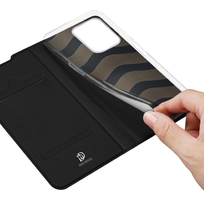 Dux Ducis - Realme C31 Hülle - Handy Bookcover - Skin Pro Series - schwarz