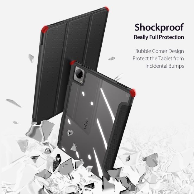 Dux Ducis - vivo Pad Hülle - Leder Bookcover - Toby Series - schwarz