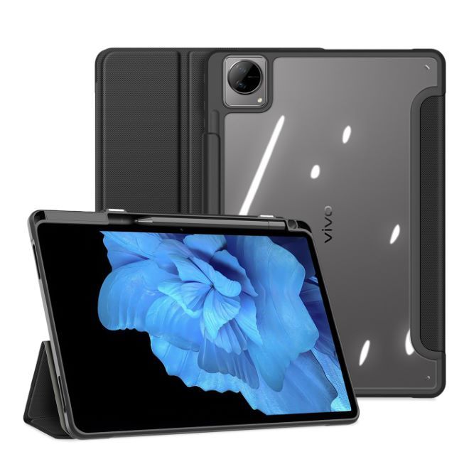 Dux Ducis - vivo Pad Hülle - Leder Bookcover - Toby Series - schwarz