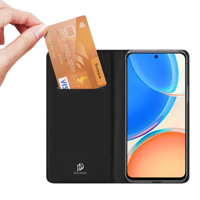 Dux Ducis - Honor X8 Hülle - Handy Bookcover - Skin Pro Series - schwarz