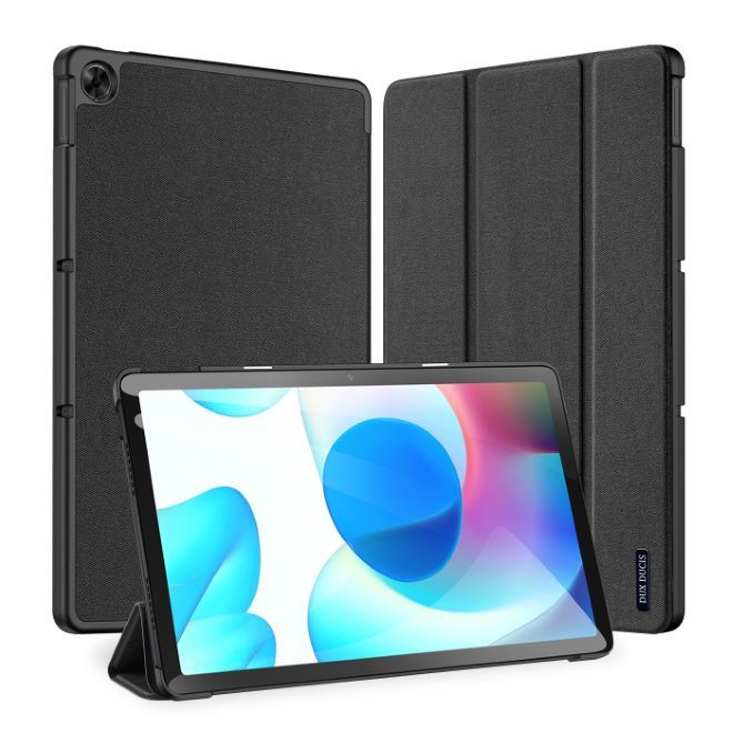 Dux Ducis - Realme Pad mini Hülle - Leder Smart Flip Case - Domo Series - schwarz
