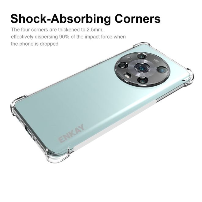 Enkay - Honor Magic4 Pro Handyhülle - Robustes TPU Softcase - transparent