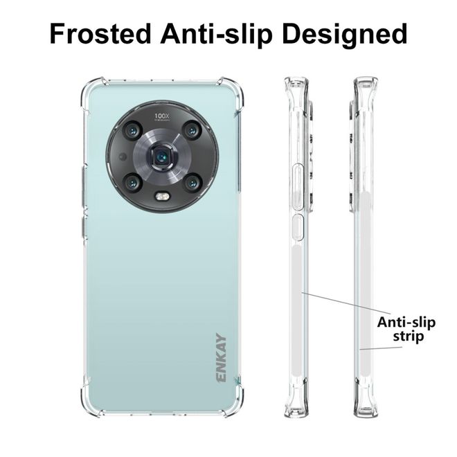 Enkay - Honor Magic4 Pro Handyhülle - Robustes TPU Softcase - transparent