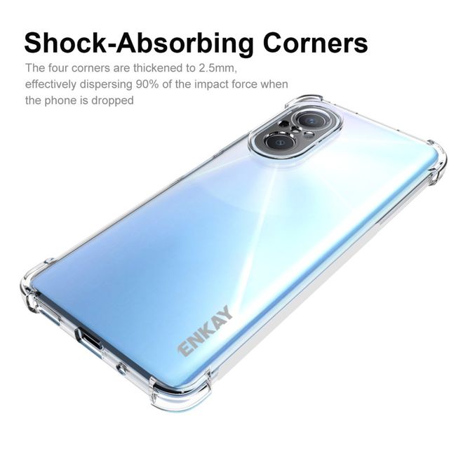 Enkay - Huawei nova 9 SE Handyhülle - Robustes TPU Softcase - transparent