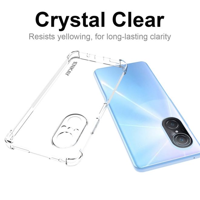 Enkay - Huawei nova 9 SE Handyhülle - Robustes TPU Softcase - transparent