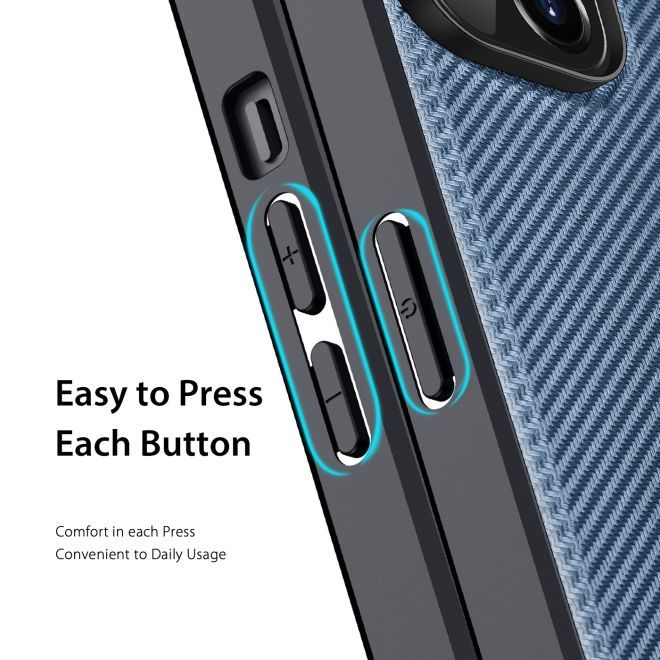 Dux Ducis - iPhone 14 Plus Hülle - Schickes Hardcase - Fino Series - blau