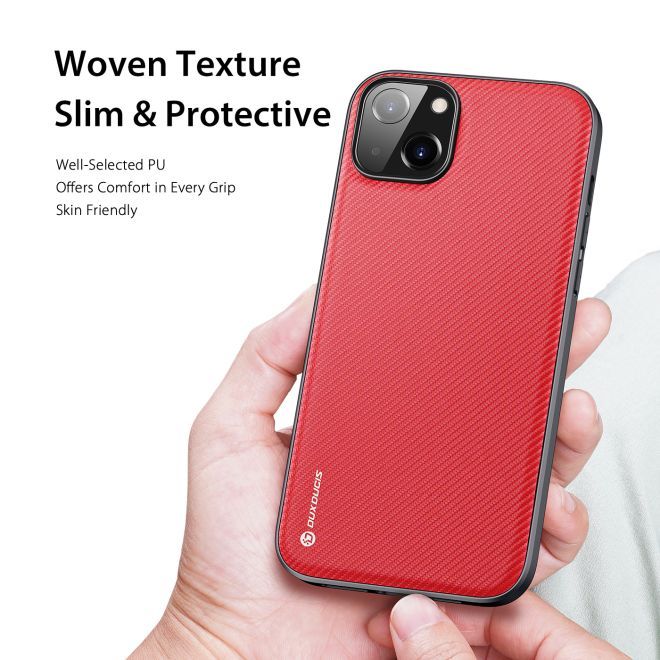 Dux Ducis - iPhone 14 Plus Hülle - Schickes Hardcase - Fino Series - rot