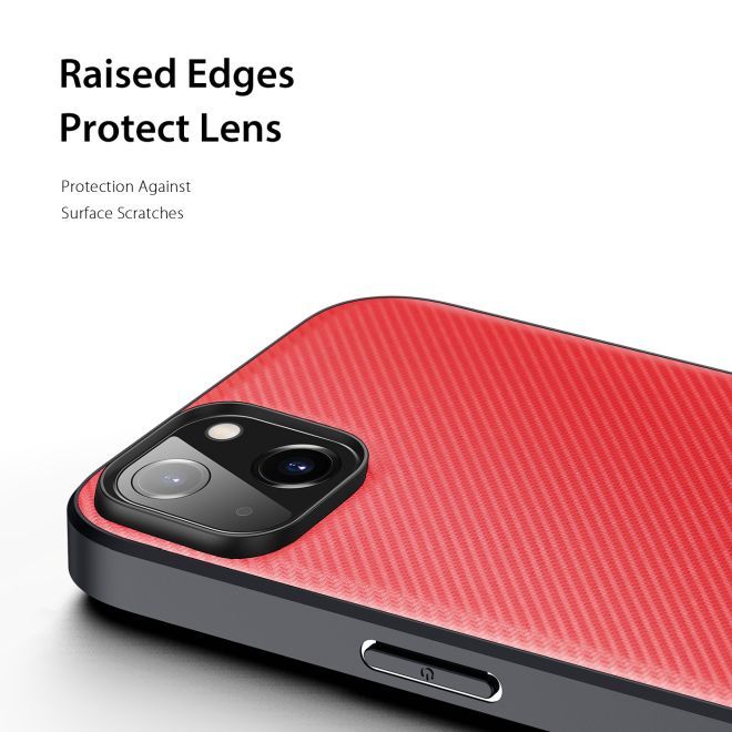 Dux Ducis - iPhone 14 Plus Hülle - Schickes Hardcase - Fino Series - rot