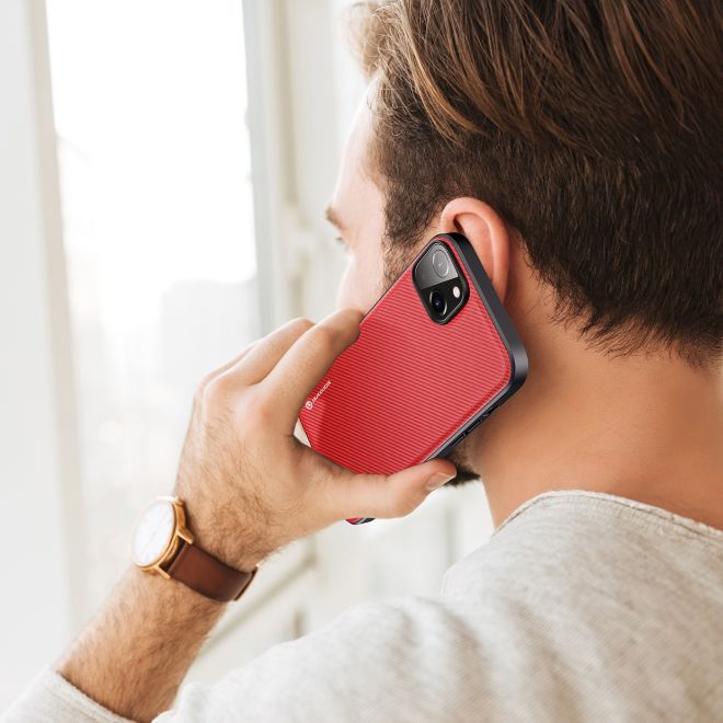 Dux Ducis - iPhone 14 Plus Hülle - Schickes Hardcase - Fino Series - rot