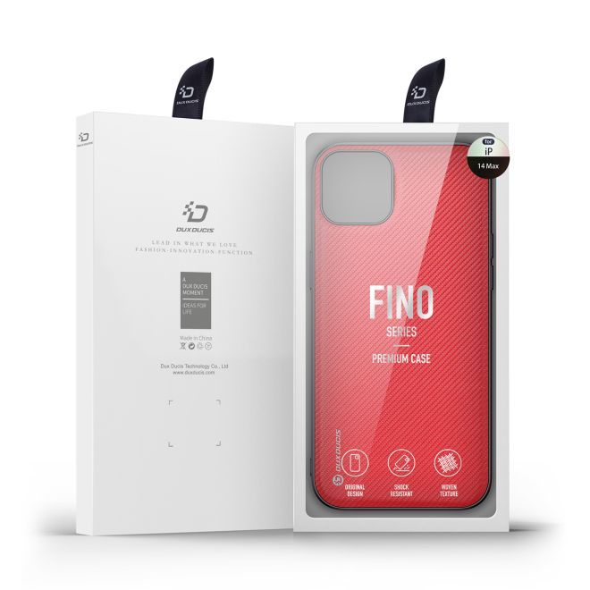 Dux Ducis - iPhone 14 Plus Hülle - Schickes Hardcase - Fino Series - rot