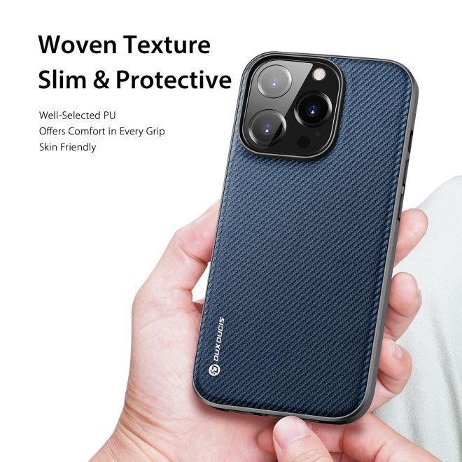 Dux Ducis - iPhone 14 Pro Hülle - Schickes Hardcase - Fino Series - blau