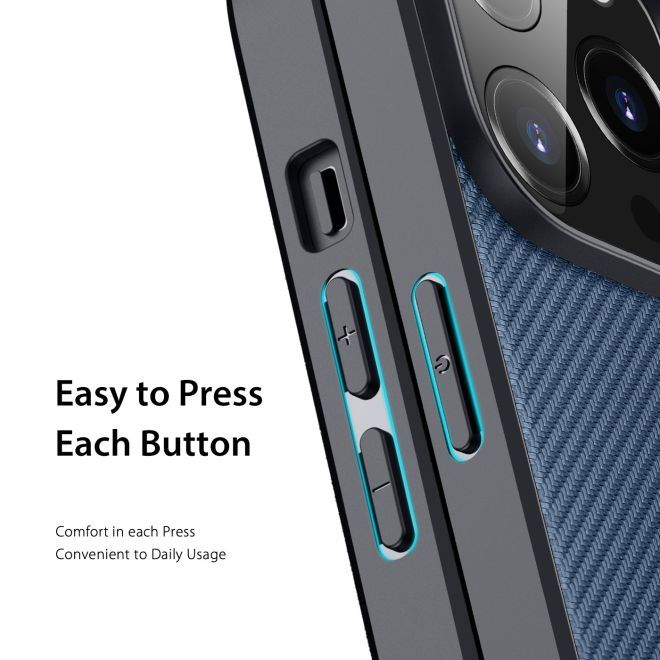 Dux Ducis - iPhone 14 Pro Hülle - Schickes Hardcase - Fino Series - blau