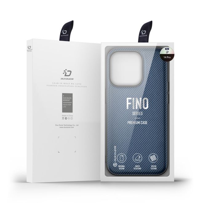 Dux Ducis - iPhone 14 Pro Hülle - Schickes Hardcase - Fino Series - blau