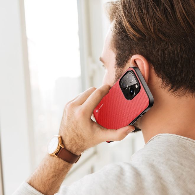 Dux Ducis - iPhone 14 Pro Hülle - Schickes Hardcase - Fino Series - rot