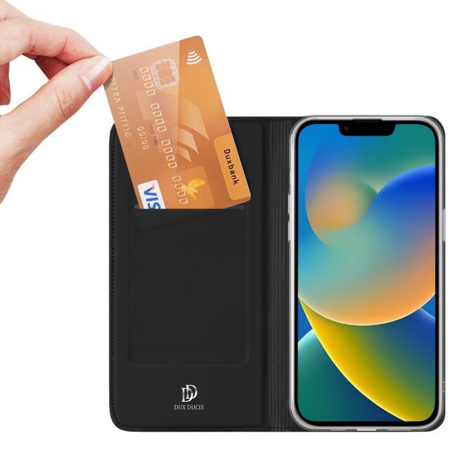 Dux Ducis - iPhone 14 Plus Hülle - Handy Bookcover - Skin Pro Series - schwarz